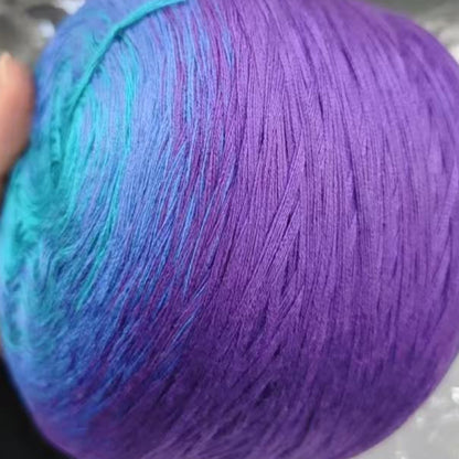 【シルケット加工・綿100%】Joyful Cake Yarn（ジョイフルケーキヤーン）｜ロングピッチ段染め・韓国風｜夏用ウェア・ショール・ブランケットに最適｜全37色｜電子版 ショール編みレシピ プレゼント！