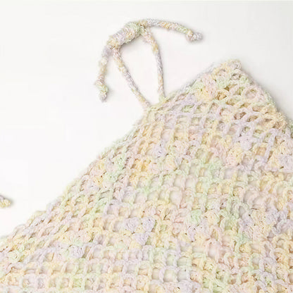 【手編みキット】Monet Cami Onepiece（モネ キャミワンピ）｜涼しげなモダール72％使用の透かしデザイン｜夏にぴったり｜全9色のアートカラー｜編み図＋一部動画付き
