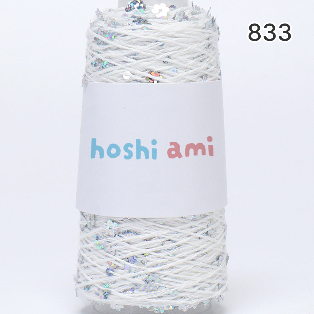 【綿100％】Twinkle Flower Yarn（トゥインクルフラワーヤーン）50g｜花モチーフのスパンコールがきらめくコットン糸｜全8色｜単体でも引き揃えでも映える特別な1玉
