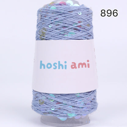 【綿100％】Twinkle Yarnトゥインクルヤーン50g｜ユニークなスパンコール付きコットン糸｜131色｜春夏のクリエイティブ編み物に最適｜自分だけの作品を創れる