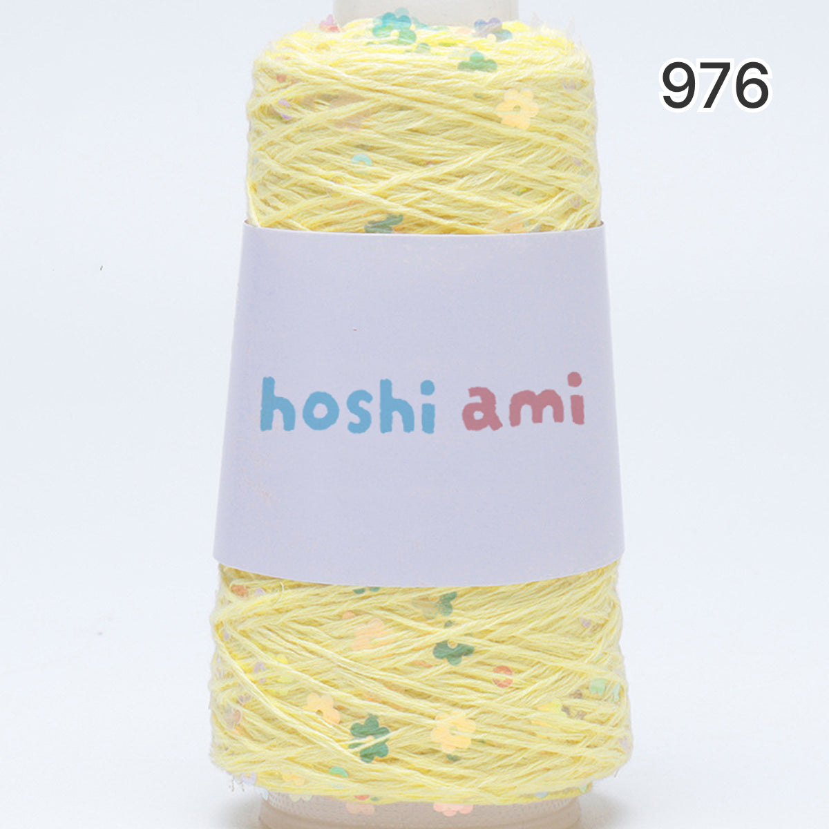 【綿100％】Twinkle Flower Yarn（トゥインクルフラワーヤーン）50g｜花モチーフのスパンコールがきらめくコットン糸｜全8色｜単体でも引き揃えでも映える特別な1玉