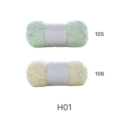 【手編みキット】Mousse Hana Shawl（ムースハナショール）｜花モチーフつなぎの三角ショール｜コットン入り｜冷房対策にも｜全16タイプ｜編み図＋動画付き