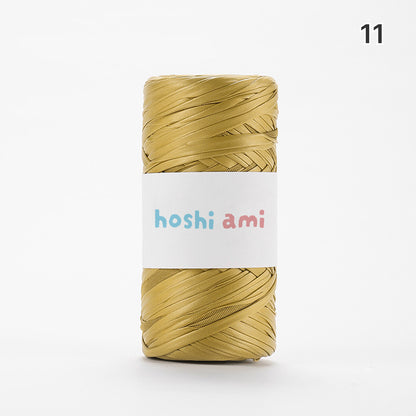 Miyabi Leather Yarn（ミヤビ レザーヤーン）｜レザー調｜上質で高級感のある光沢編み糸｜バッグ・小物に｜上品な大人スタイル｜全18色