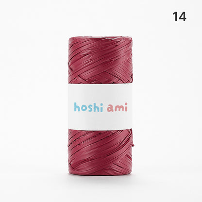 Miyabi Leather Yarn（ミヤビ レザーヤーン）｜レザー調｜上質で高級感のある光沢編み糸｜バッグ・小物に｜上品な大人スタイル｜全18色