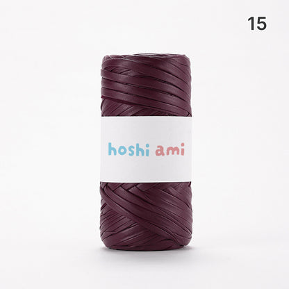Miyabi Leather Yarn（ミヤビ レザーヤーン）｜レザー調｜上質で高級感のある光沢編み糸｜バッグ・小物に｜上品な大人スタイル｜全18色