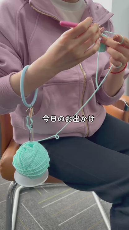 【毛糸ホルダー】hoshiami スターホルダー｜星モチーフで持ち運び便利｜外出先でもさっと編める｜編み物時間をもっと自由に